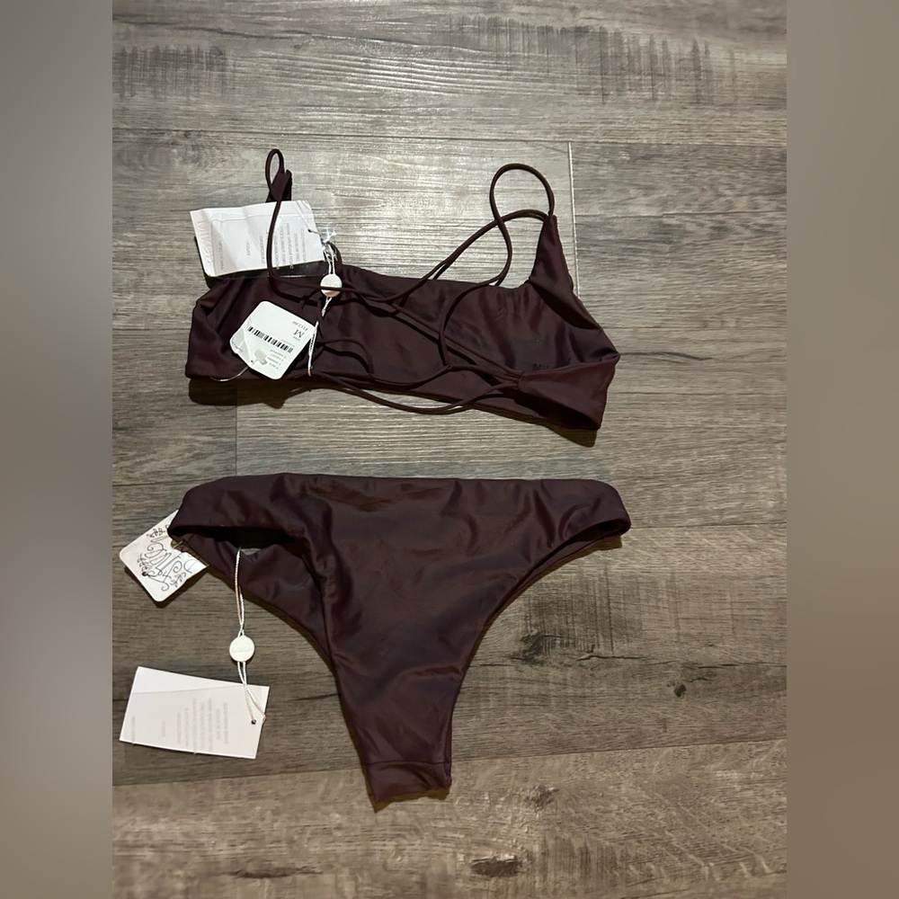 Mikoh Dark Plum Two-Piece Bikini Set - Picture 2 of 5
